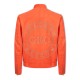 Orange Color High Quality Winter Fashion Leather Jackets For Gents